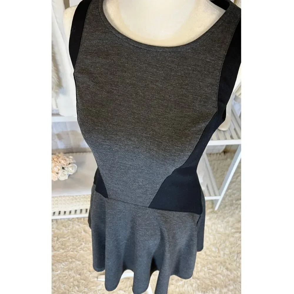 Mossimo Women's Size XS Black & Gray Colorblock Fit & Flare Skater Dress #0213 - Picture 5 of 8